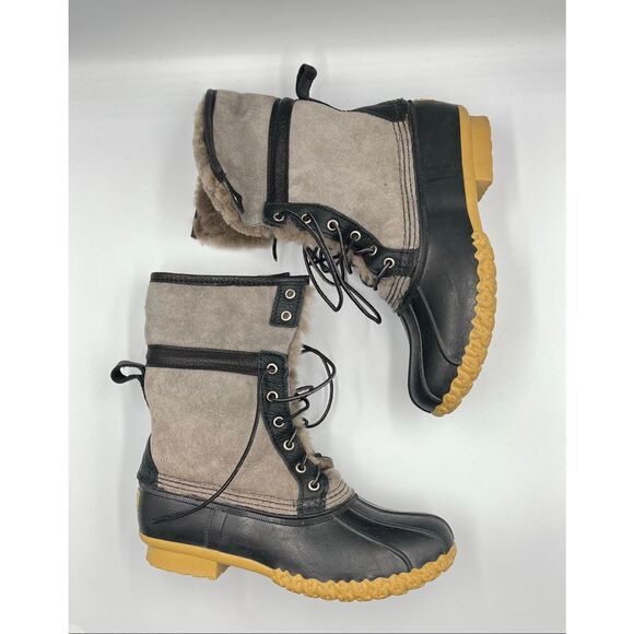 L.L. Bean Womens Signature Wicked Good Bean Boots 10" Grey Suede Size 9 Worn 1x - Picture 9 of 13